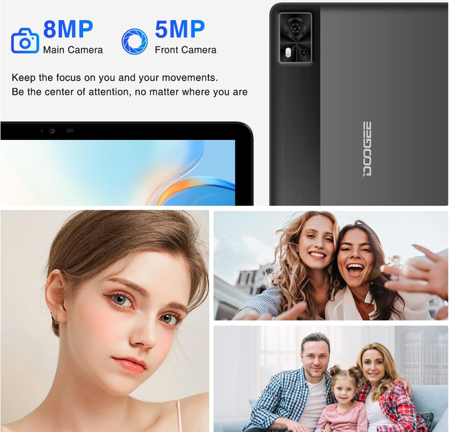 Планшет 10.1" DOOGEE T10E 9/128Gb 4G 2-SIM 8 ядер Android 13 6580 mAh Чорний - Фото 5 Планшет 10.1" DOOGEE T10E 9/128Gb 4G 2-SIM 8 ядер Android 13 6580 mAh Чорний - зображення 5