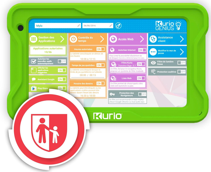 Планшет 7" KURIO Gulli C23112FR1 2/32Gb 4 ядра Android 13 Зеленый - Фото 2 Планшет 7" KURIO Gulli C23112FR1 2/32Gb 4 ядра Android 13 Зеленый - изображение 2