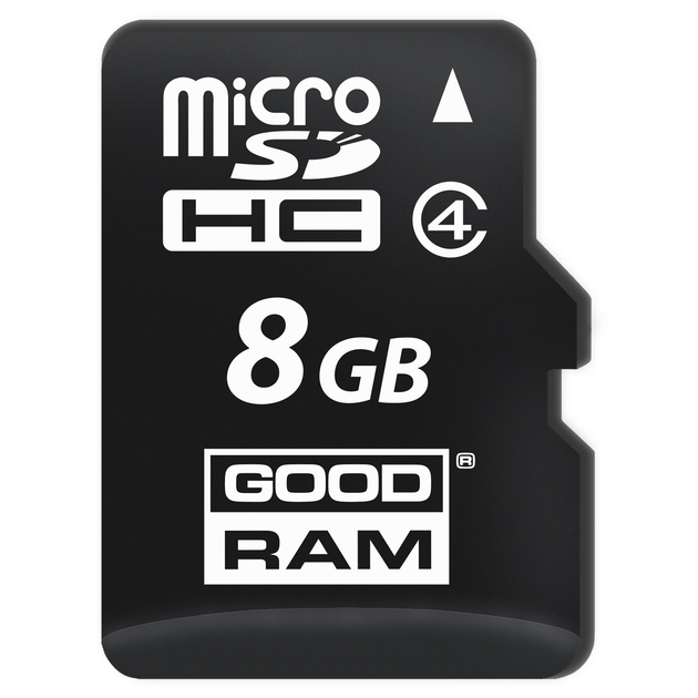 Карта памяти Goodram microSDHC 8GB W-4 MB/s, R-15 MB/s Class 4 (M40A-0080R11) + SD Adapter - изображение 2