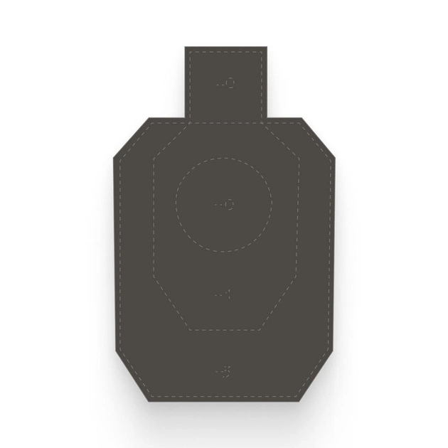 Мішень IDPA №34 силует міні 220х380 мм чорна Gerts - изображение 1