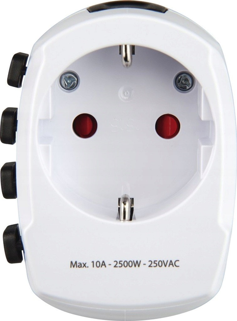 Дорожній адаптер Hama World Travel Pro White (4047443491381) - зображення 4