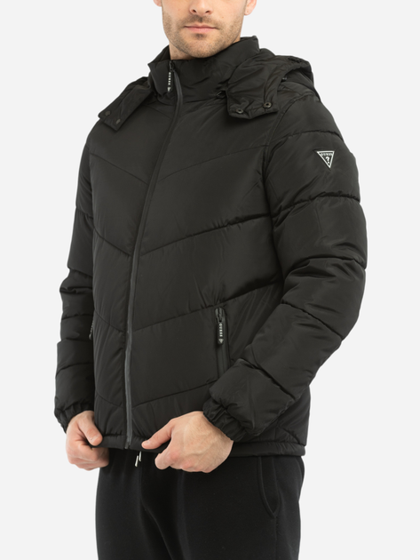 Пуховик чоловічий Guess X2RL30WCKQ2 XS Чорний (7621701023834) - зображення 3