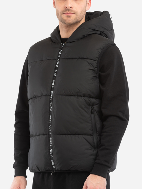 Bezrękawnik męski pikowany Guess X3GL04WEPE0-JBLK 3XL Czarny (7622078189024) - obraz 3