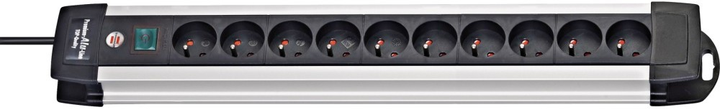 Мережевий фільтр Brennenstuhl Premium Alu Line 10 розеток 3 м Black (4007123677528) - зображення 1