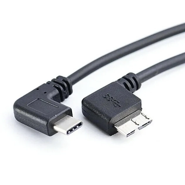 Кабель переходник OTG угловой USB Type-C 3.1 - Micro USB Type B 3.0 (M/M), 27 см (48719) - Фото 3 Кабель переходник OTG угловой USB Type-C 3.1 - Micro USB Type B 3.0 (M/M), 27 см (48719) - изображение 3