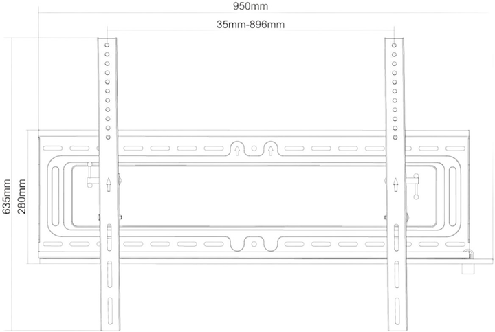 Uchwyt ścienny Montis Slim MT-10 47-100'' (UCH-LCD-0000002) - obraz 7