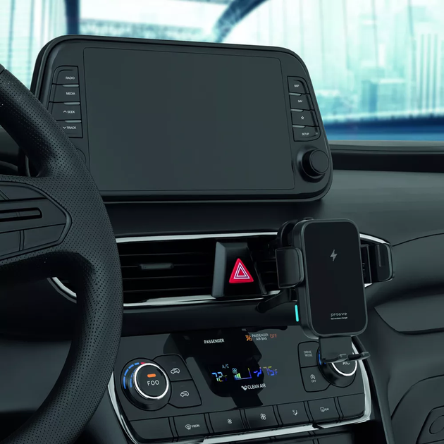 Автодержатель с беспроводной зарядкой Proove Triple Clamp Wireless Car Charger 15W Black - изображение 6