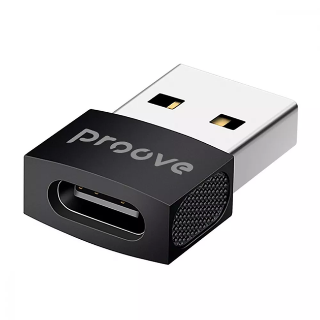 Перехідник Proove OTG Extension Type-C to USB Black - Фото 1 Перехідник Proove OTG Extension Type-C to USB Black - зображення 1