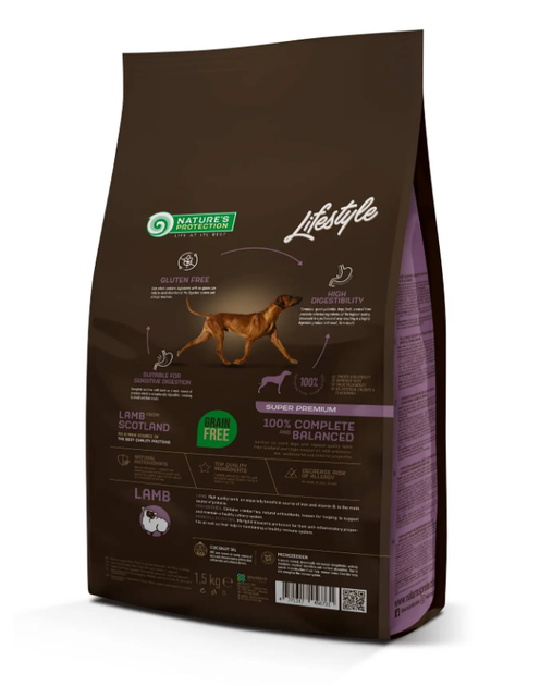 Сухой беззерновой корм с ягненком для взрослых собак всех пород Lifestyle Grain Free Lamb Adult All Breeds 1.5кг - Фото 2 Сухой беззерновой корм с ягненком для взрослых собак всех пород Lifestyle Grain Free Lamb Adult All Breeds 1.5кг - изображение 2