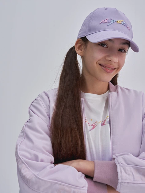Підліткова демісезонна куртка-бомбер для дівчинки Big Star Sandra 152 см Фіолетова (5900714478094) - зображення 6