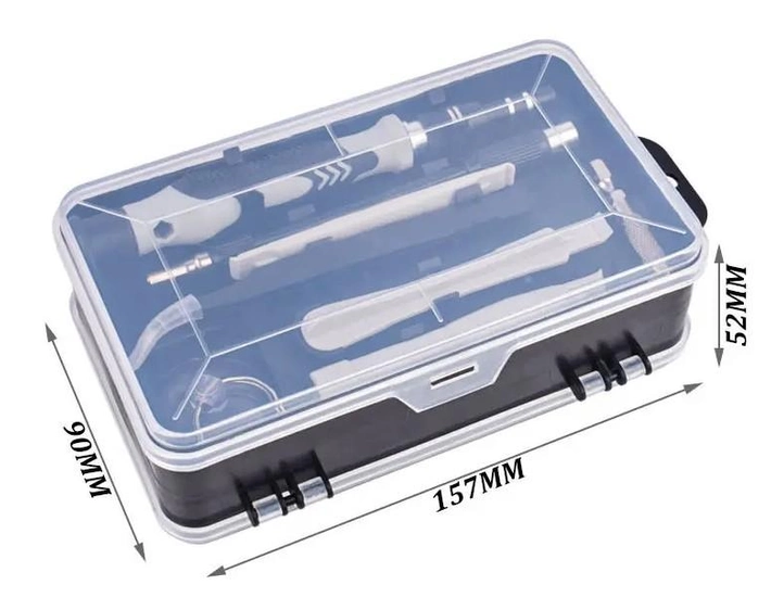 Набір для ремонту техніки, телефонів, ноутбуків 115 предметів у пластиковому кейсі з 98 бітами - зображення 13
