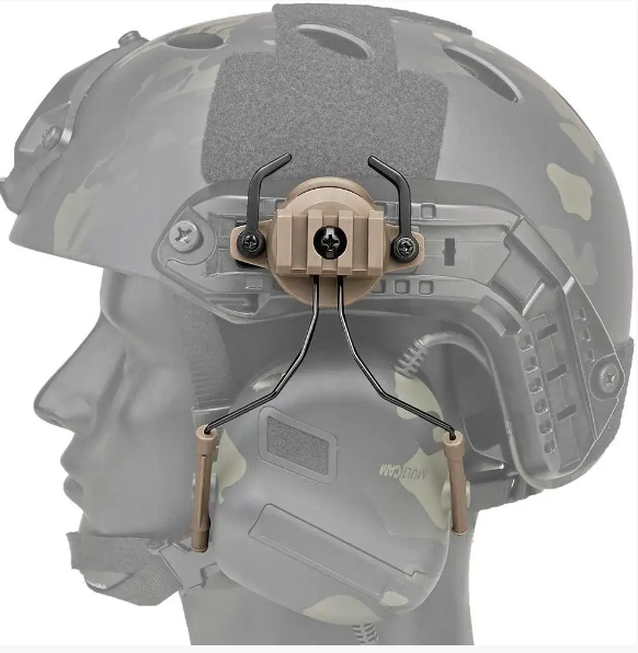 Крепление адаптер для активных наушников на шлем Coolmax койот - изображение 2