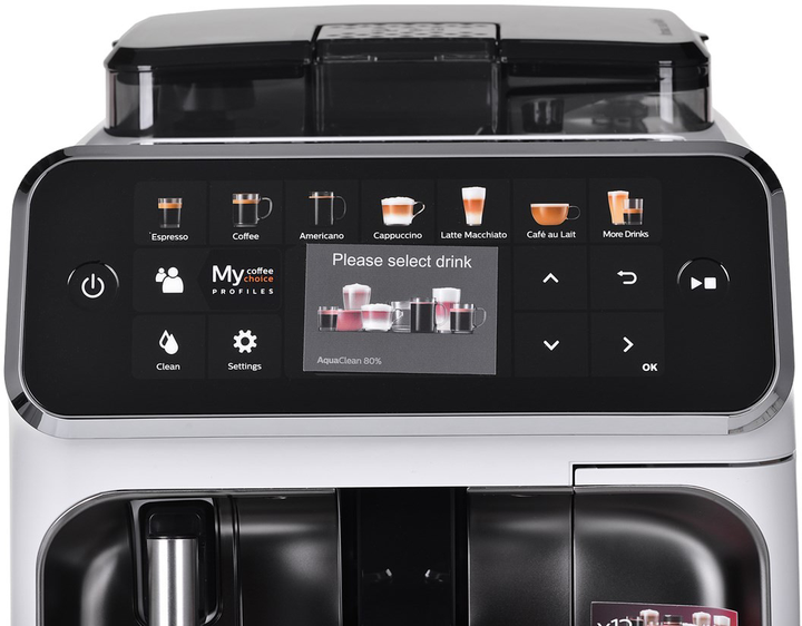 Кавомашина Philips Series 5400 LatteGo EP5443/90 Біла - зображення 4