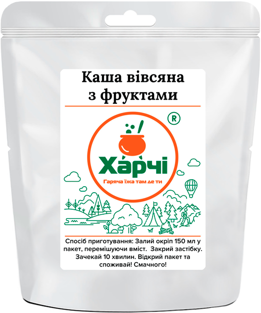 Вівсяна каша з фруктам, Харчі ТМ - Фото 1 Вівсяна каша з фруктам, Харчі ТМ - зображення 1
