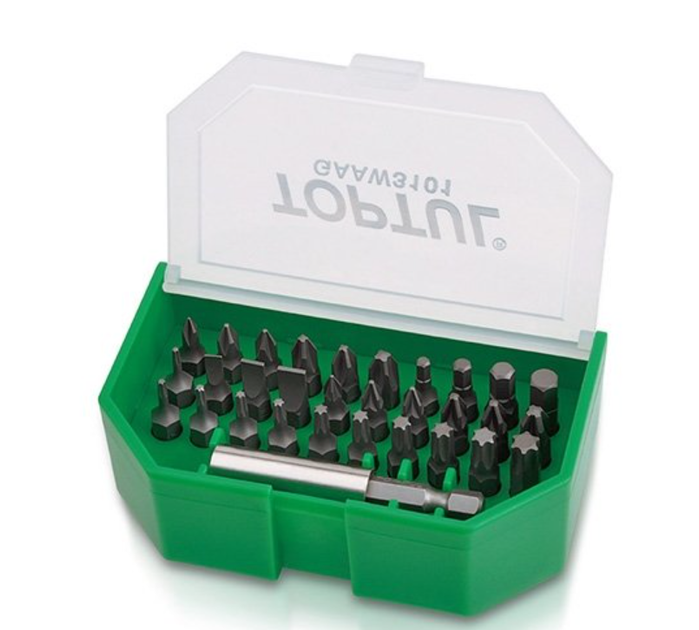 Набор бит 1/4" SL; PH; PZ; TORX; HEX + магнитный держатель 31ед. TOPTUL GAAW3101 - Фото 1 Набор бит 1/4" SL; PH; PZ; TORX; HEX + магнитный держатель 31ед. TOPTUL GAAW3101 - изображение 1
