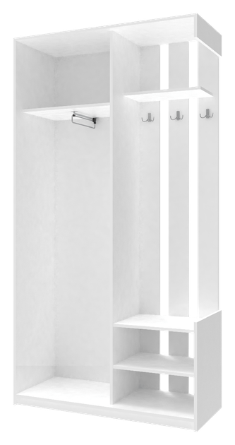 Передпокій Doros City One Door Білий 110х45х210 см - зображення 2