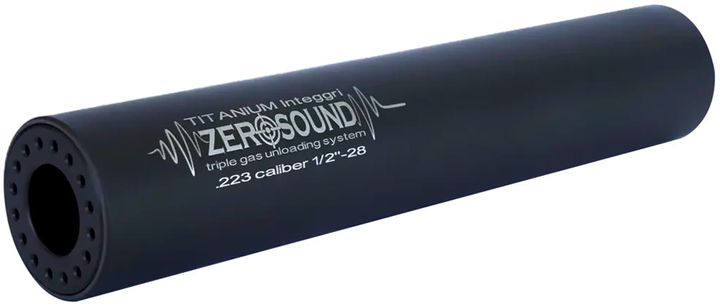 Глушитель Zero Sound TITANium Integri кал. 223. Резьба 1/2"-28 UNEF - изображение 1