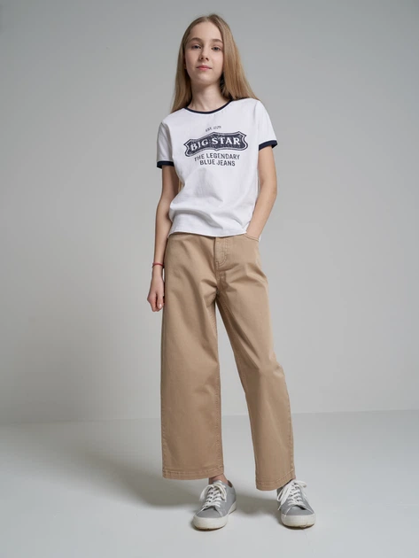 Підліткові штани-палаццо для дівчинки Big Star Sia 140 см Бежеві (5900714521431) - зображення 4
