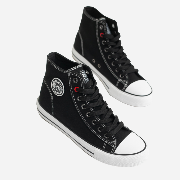Trampki damskie wysokie Big Star JJ274A502 39 Czarne (5900714489762) - obraz 2