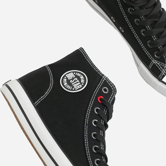 Жіночі кеди високі Big Star JJ274A502 39 Чорні (5900714489762) - зображення 5