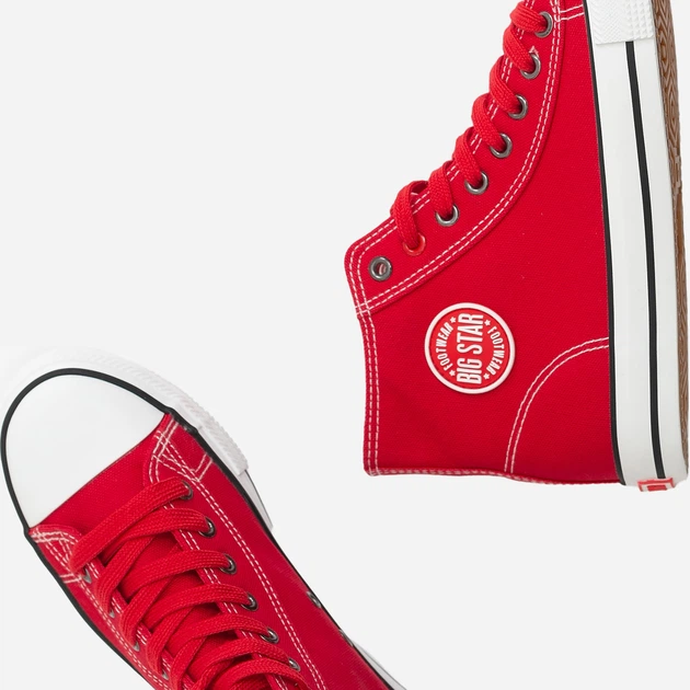 Жіночі кеди високі Big Star JJ274A503 40 Червоні (5900714489830) - зображення 4