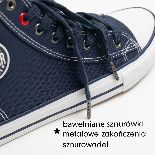 Жіночі кеди високі Big Star JJ274A504 37 Темно-сині (5900714489861) - зображення 6