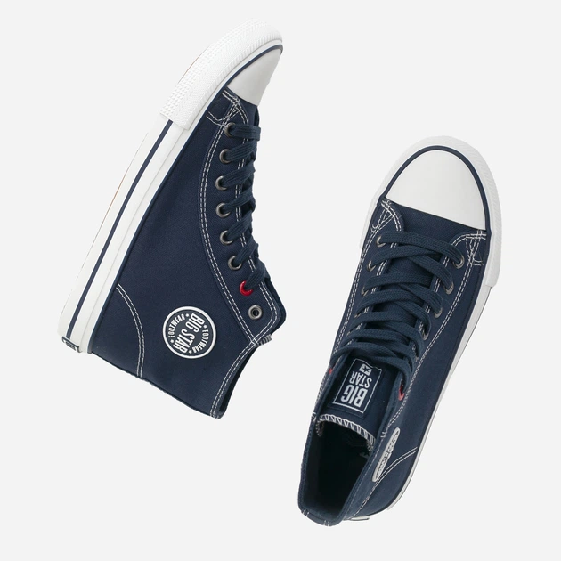 Trampki damskie wysokie Big Star JJ274A504 39 Ciemnoniebieskie (5900714489885) - obraz 3