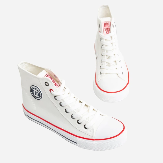 Trampki damskie wysokie Big Star JJ274A505 39 Białe (5900714489946) - obraz 3