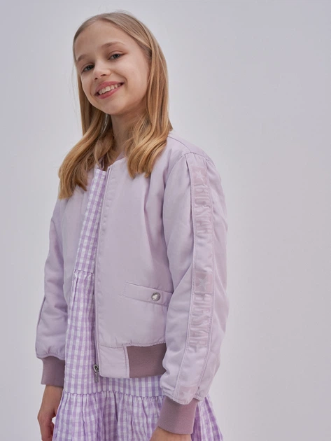 Підліткова демісезонна куртка-бомбер для дівчинки Big Star Sandra 152 см Фіолетова (5900714478094) - зображення 4