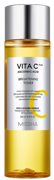 Тонік для обличчя Missha Vita C Plus Brightening Toner освітлюючий з вітаміном С 200 мл (8809643525169) - зображення 1