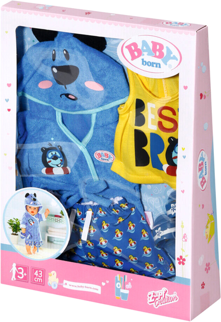 Zestaw ubrań dla lalki na basen Baby Born 43 cm (4001167830499) - obraz 1