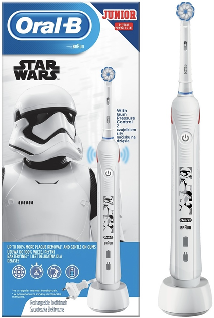Электрическая зубная щетка Oral-B Pro 2 Junior 6+ Star Wars (4210201245971) - изображение 1