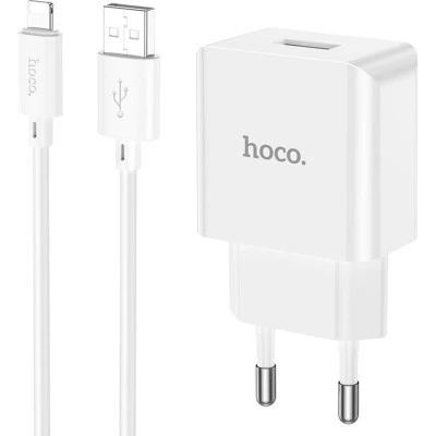 Зарядний пристрій HOCO C106A charger set(iP) White (6931474783899) - зображення 2