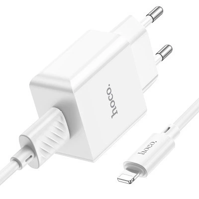 Зарядний пристрій HOCO C106A charger set(iP) White (6931474783899) - зображення 4