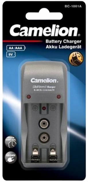 Зарядний пристрій для акумулятора Camelion Battery Charger AA/AAA 9V Black (20001001) - зображення 1