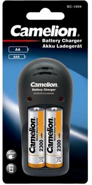 Ładowarka akumulatorów z baterie Camelion Battery Charger AA/AAA 1.4V Black (20101009) - obraz 1