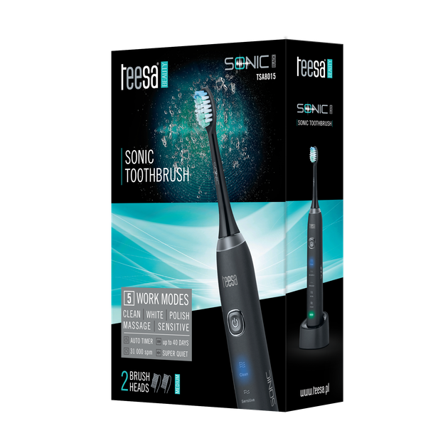 Електрична зубна щітка Teesa Sonic Black TSA8015 - зображення 5