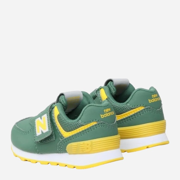 Дитячі кросівки для хлопчика New Balance 574 IV574CJ1 20 (4US) Зелений/Жовтий (196307118187) - зображення 4