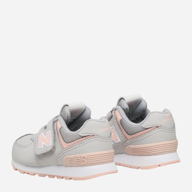 Дитячі кросівки для дівчинки New Balance 574 IV574CG1 25 (8US) Сірі з бежевим (196307125291) - зображення 4