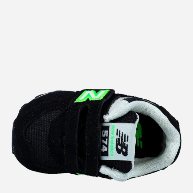 Дитячі кросівки для хлопчика New Balance 574 IV574CL1 25 (8US) Чорні з салатовим (196307206419) - зображення 3