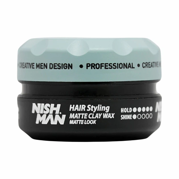 Матовая глина для укладки волос Nishman Matte Clay М10 150мл - Фото 2 Матовая глина для укладки волос Nishman Matte Clay М10 150мл - изображение 2