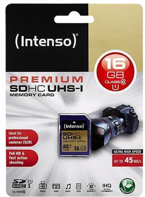 Karta pamęnci Intenso Premium SDHC 16GB Class 10 UHS-I (4034303019687) - obraz 2