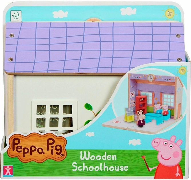 Drewniany zestaw do zabawy Peppa Pig Szkoła Peppy (07212) (5029736072124) - obraz 1