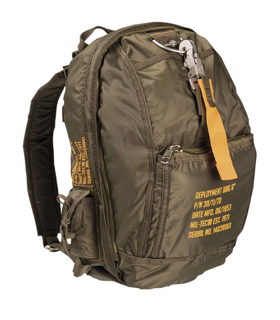 Рюкзак пілота тактичний Mil-Tec 15 л Олива RUCKSACK DEPLOYMENT BAG 6 OLIV (14039001-15) - зображення 1