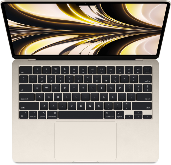 Laptop Apple MacBook Air 13.6" M2 8/256GB 2022 (MLY13KS/A) Starlight - obraz 2