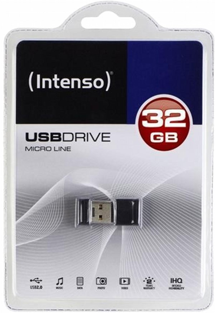 Pendrive Intenso Micro Line Blister 32GB USB 2.0 Black (3500480) - obraz 2