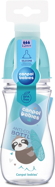 Пляшка антиколікова Canpol Babies Easystart Exotic Animals із широким отвором 300 мл (35/222_blu 2) - зображення 2