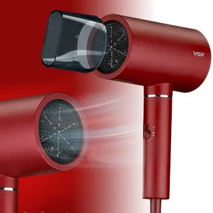 Фен VGR V-431 для волос с интеллектуальным контролем температуры мощность 1800 Вт, красный (V-431) - изображение 4