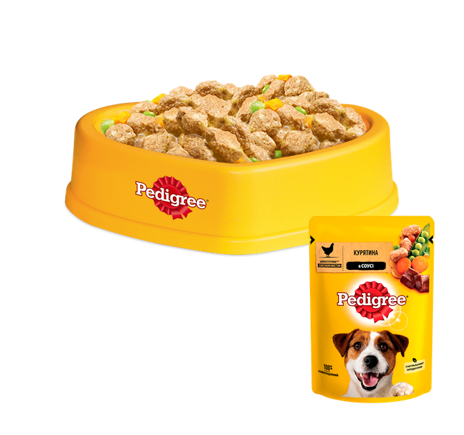 Консервированный корм Pedigree с курицей и овощами в соусе 100 г (5900951017322) - изображение 2