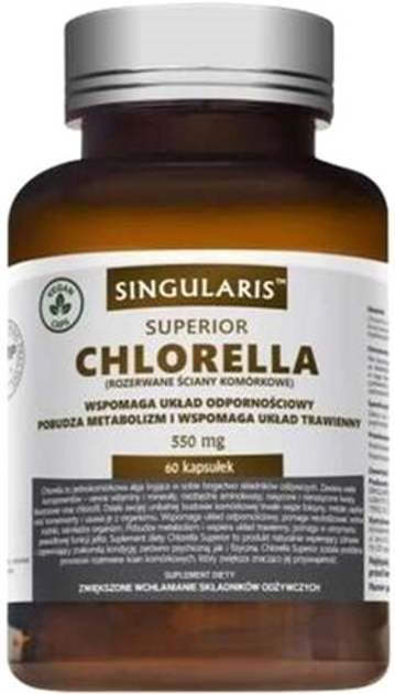 Suplement diety Singularis Superior Chlorella 60 caps (5903263262244) - obraz 1